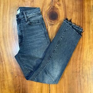 Mother Jeans Women's 26 High Waisted The Rascal Ankle Step Fray Denim JJ29